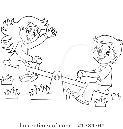 Teeter Totter Clipart #1389769 by visekart