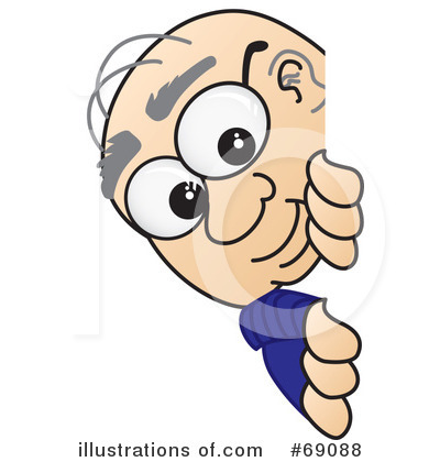 Senior Man Character Clipart #69088 by Mascot Junction