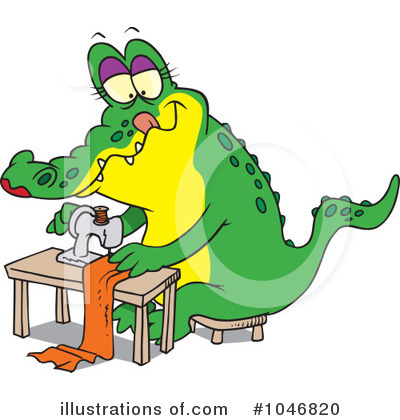 Crocodile Clipart #1046820 by toonaday