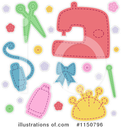 Royalty-Free (RF) Sewing Clipart Illustration by BNP Design Studio - Stock Sample #1150796