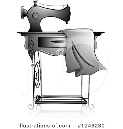 Sewing Machine Clipart #1246230 by BNP Design Studio