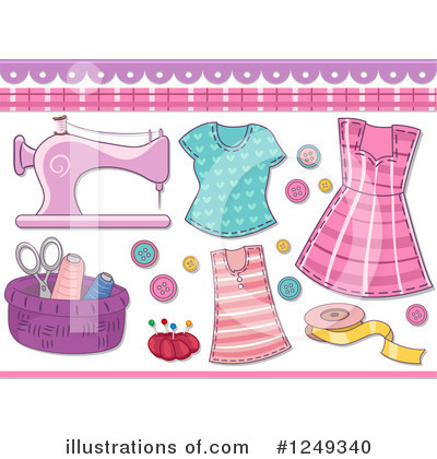 Royalty-Free (RF) Sewing Clipart Illustration by BNP Design Studio - Stock Sample #1249340