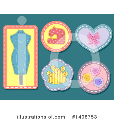 Royalty-Free (RF) Sewing Clipart Illustration by BNP Design Studio - Stock Sample #1408753