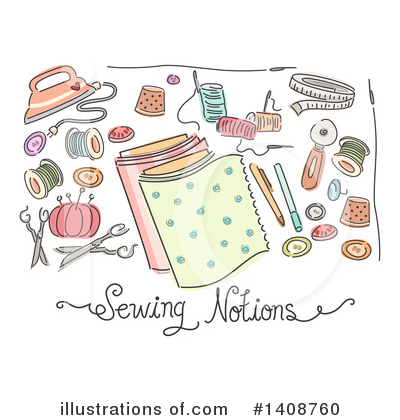 Royalty-Free (RF) Sewing Clipart Illustration by BNP Design Studio - Stock Sample #1408760