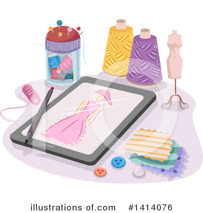Royalty-Free (RF) Sewing Clipart Illustration by BNP Design Studio - Stock Sample #1414076