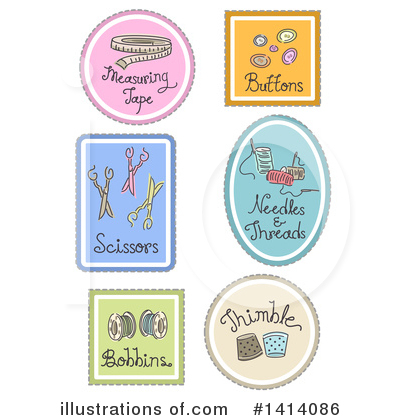 Royalty-Free (RF) Sewing Clipart Illustration by BNP Design Studio - Stock Sample #1414086
