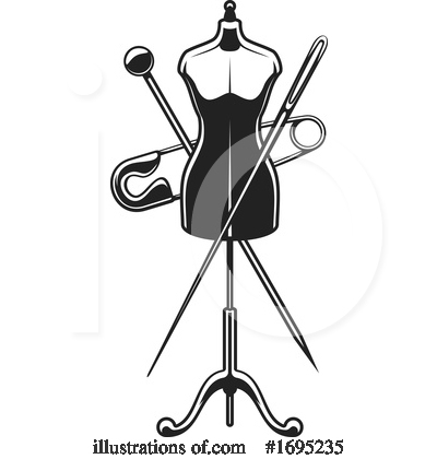 Royalty-Free (RF) Sewing Clipart Illustration by Vector Tradition SM - Stock Sample #1695235