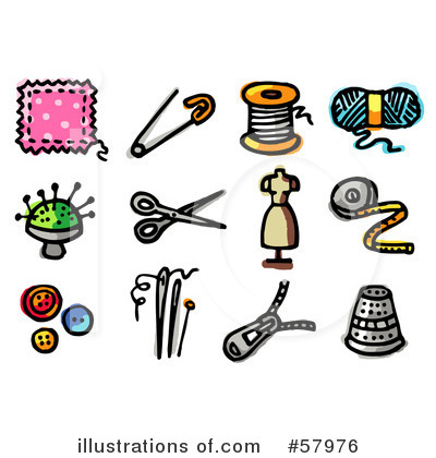 Sewing Clipart #57976 - Illustration by NL shop