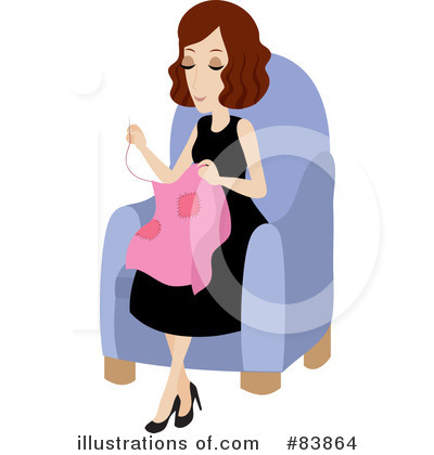 Royalty-Free (RF) Sewing Clipart Illustration by Rosie Piter - Stock Sample #83864