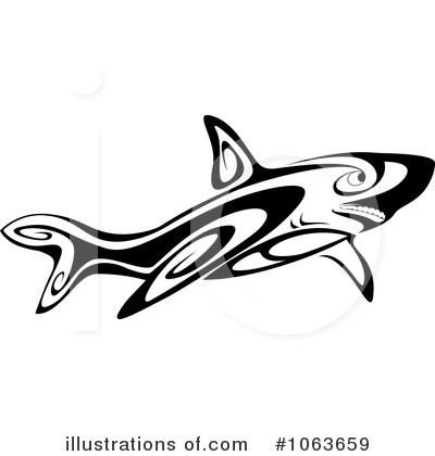 Royalty-Free (RF) Shark Clipart Illustration by Vector Tradition SM - Stock Sample #1063659