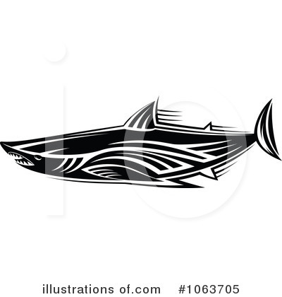 Royalty-Free (RF) Shark Clipart Illustration by Vector Tradition SM - Stock Sample #1063705