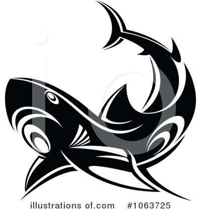 Royalty-Free (RF) Shark Clipart Illustration by Vector Tradition SM - Stock Sample #1063725