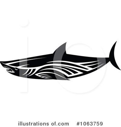 Royalty-Free (RF) Shark Clipart Illustration by Vector Tradition SM - Stock Sample #1063759