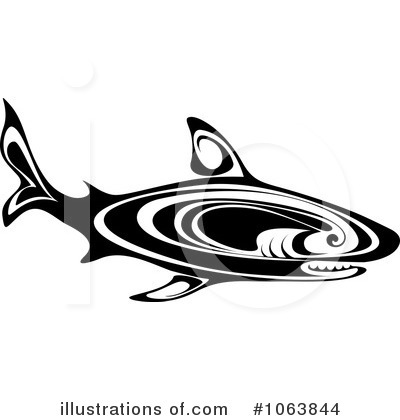 Royalty-Free (RF) Shark Clipart Illustration by Vector Tradition SM - Stock Sample #1063844