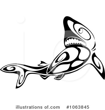 Royalty-Free (RF) Shark Clipart Illustration by Vector Tradition SM - Stock Sample #1063845