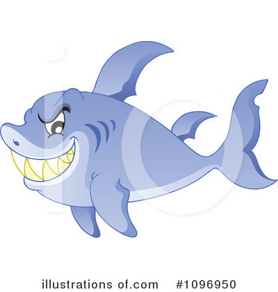 Royalty-Free (RF) Shark Clipart Illustration by visekart - Stock Sample #1096950