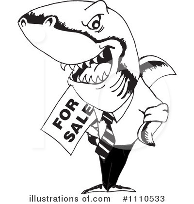 Sharks Clipart #1110533 by Dennis Holmes Designs