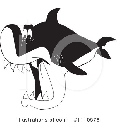 Royalty-Free (RF) Shark Clipart Illustration by Dennis Holmes Designs - Stock Sample #1110578