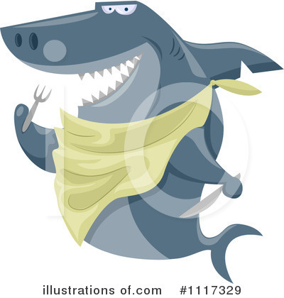 Royalty-Free (RF) Shark Clipart Illustration by BNP Design Studio - Stock Sample #1117329