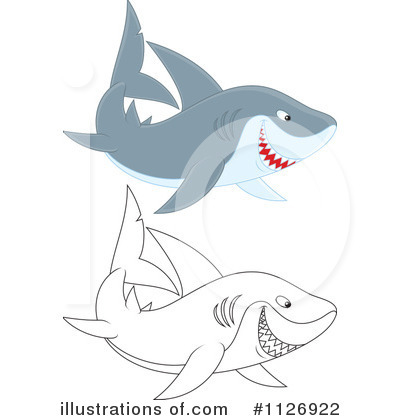 Royalty-Free (RF) Shark Clipart Illustration by Alex Bannykh - Stock Sample #1126922