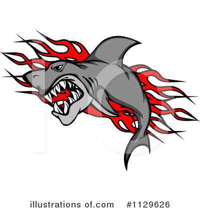 Royalty-Free (RF) Shark Clipart Illustration by Vector Tradition SM - Stock Sample #1129626