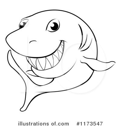 Royalty-Free (RF) Shark Clipart Illustration by AtStockIllustration - Stock Sample #1173547