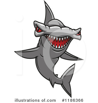 Royalty-Free (RF) Shark Clipart Illustration by Vector Tradition SM - Stock Sample #1186366