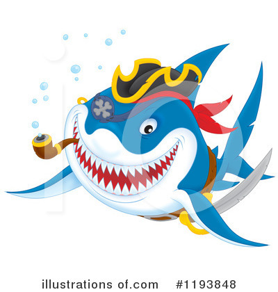 Royalty-Free (RF) Shark Clipart Illustration by Alex Bannykh - Stock Sample #1193848
