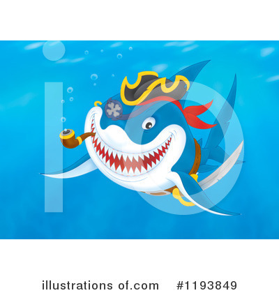 Royalty-Free (RF) Shark Clipart Illustration by Alex Bannykh - Stock Sample #1193849