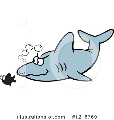 Royalty-Free (RF) Shark Clipart Illustration by Johnny Sajem - Stock Sample #1216769