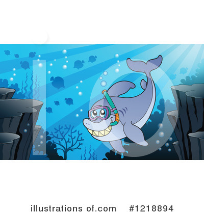 Royalty-Free (RF) Shark Clipart Illustration by visekart - Stock Sample #1218894