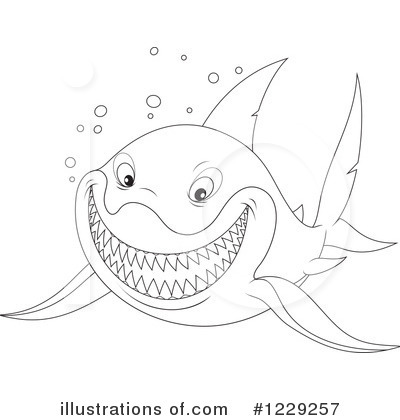 Royalty-Free (RF) Shark Clipart Illustration by Alex Bannykh - Stock Sample #1229257