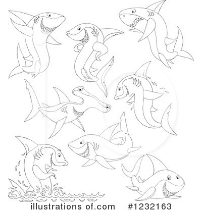 Royalty-Free (RF) Shark Clipart Illustration by Alex Bannykh - Stock Sample #1232163