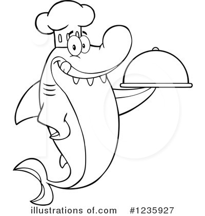Royalty-Free (RF) Shark Clipart Illustration by Hit Toon - Stock Sample #1235927