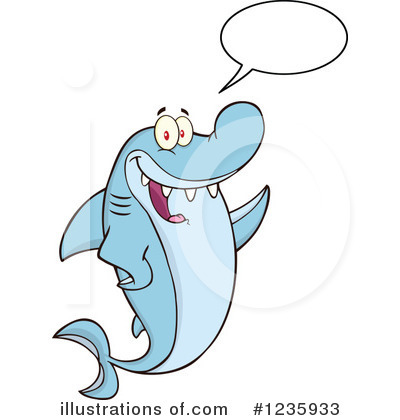Royalty-Free (RF) Shark Clipart Illustration by Hit Toon - Stock Sample #1235933