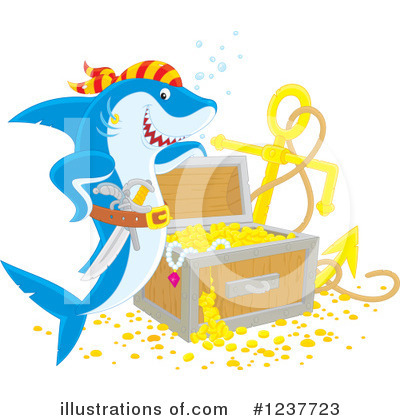 Royalty-Free (RF) Shark Clipart Illustration by Alex Bannykh - Stock Sample #1237723