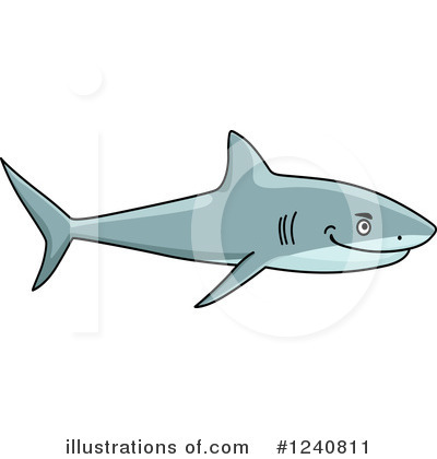 Royalty-Free (RF) Shark Clipart Illustration by Vector Tradition SM - Stock Sample #1240811