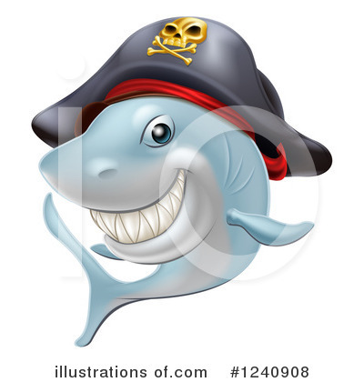 Royalty-Free (RF) Shark Clipart Illustration by AtStockIllustration - Stock Sample #1240908