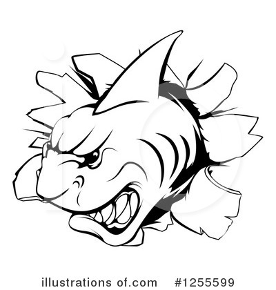 Royalty-Free (RF) Shark Clipart Illustration by AtStockIllustration - Stock Sample #1255599
