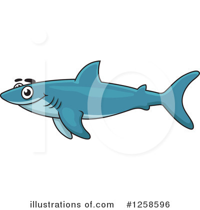 Royalty-Free (RF) Shark Clipart Illustration by Vector Tradition SM - Stock Sample #1258596