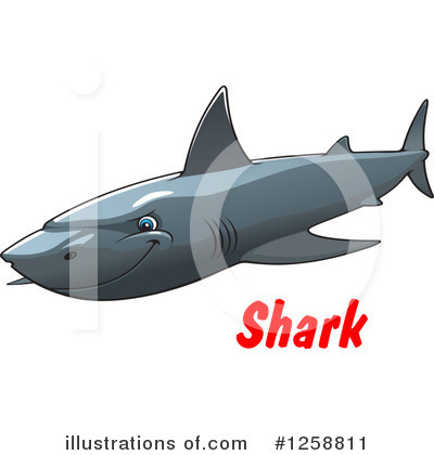 Royalty-Free (RF) Shark Clipart Illustration by Vector Tradition SM - Stock Sample #1258811