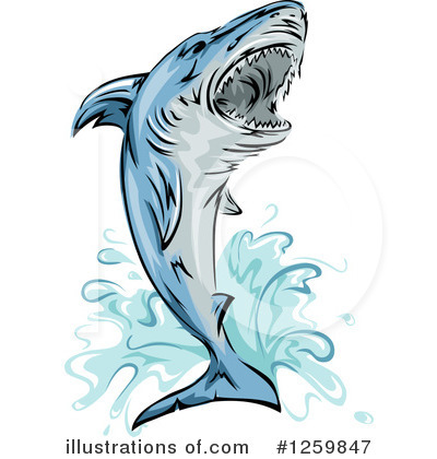 Royalty-Free (RF) Shark Clipart Illustration by BNP Design Studio - Stock Sample #1259847
