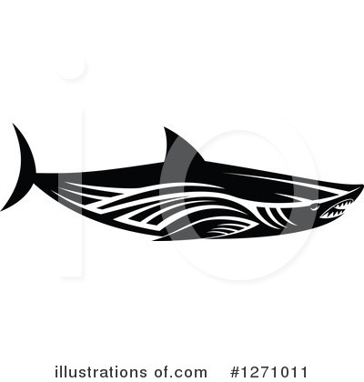 Royalty-Free (RF) Shark Clipart Illustration by Vector Tradition SM - Stock Sample #1271011
