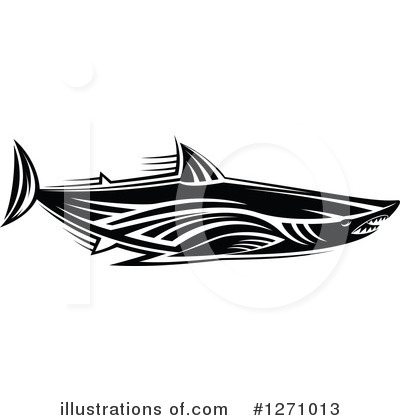 Royalty-Free (RF) Shark Clipart Illustration by Vector Tradition SM - Stock Sample #1271013