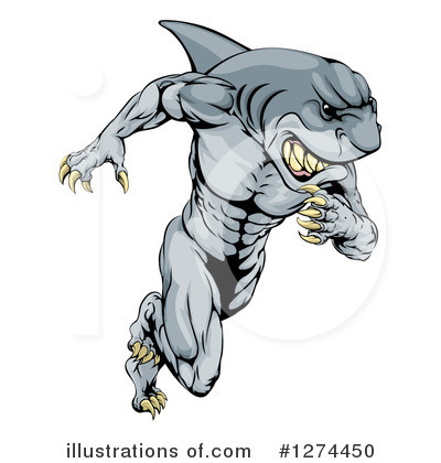 Royalty-Free (RF) Shark Clipart Illustration by AtStockIllustration - Stock Sample #1274450