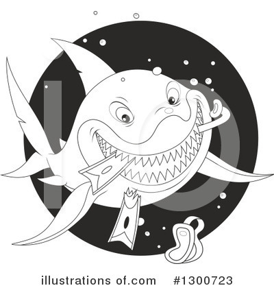 Royalty-Free (RF) Shark Clipart Illustration by Alex Bannykh - Stock Sample #1300723