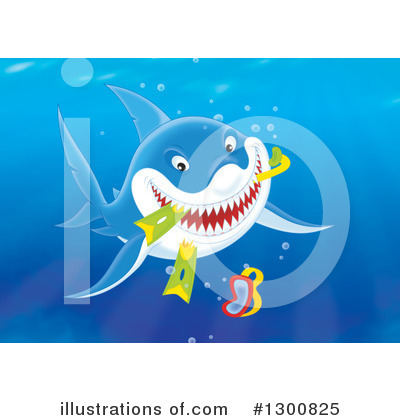 Royalty-Free (RF) Shark Clipart Illustration by Alex Bannykh - Stock Sample #1300825
