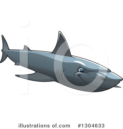 Royalty-Free (RF) Shark Clipart Illustration by Vector Tradition SM - Stock Sample #1304633