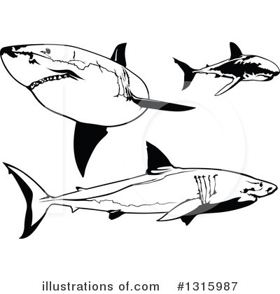 Royalty-Free (RF) Shark Clipart Illustration by dero - Stock Sample #1315987