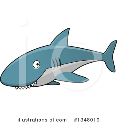 Royalty-Free (RF) Shark Clipart Illustration by Vector Tradition SM - Stock Sample #1348019
